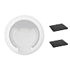 Google Nest WiFi Mesh Router (AC2200) with 2 Points, Google Assistant Built-in, 3-Pack, Snow Whole Home Coverage up to 5400 Sq Ft, Multiple 4K Streams, Handles 200 Devices, W/ 2X Microfiber Cloths