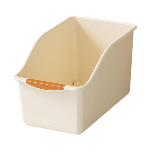 MERIGLARE Organizador de gabinete de Cocina con Ruedas, contenedor Multiusos, Caja de Almacenamiento para encimera, despensa, Armario, Dormitorio, High Cream Yellow L