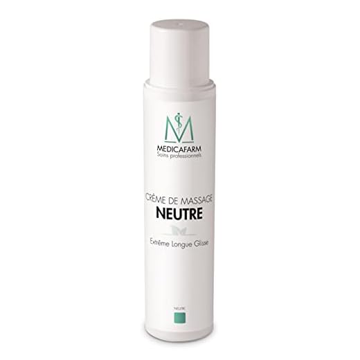 MEDICAFARM - Crème de massage neutre extrême longue glisse - Très bonne glisse - Texture hydrosoluble - Flacon airless 250ml