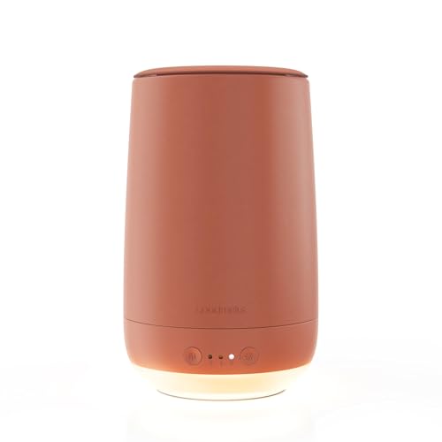 Image of Terracotta Aura Electric Wax Warmer | Scented Wax Melt Burner for Home Fragrance (600 Sq Ft Coverage) | Auto-Off Timer, Handmade Ceramic Body, 3 Ambient Light Settings | Safe, Smoke-Free