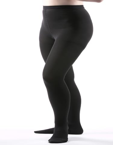 Image of Allegro Surgical 303 Firm Compression Pantyhose, 30-40 mmHg for Men & Women | Patented float-stitch fabric with a soft waistband, reinforced heel and roomy balloon toe for secure supportive wear all day.