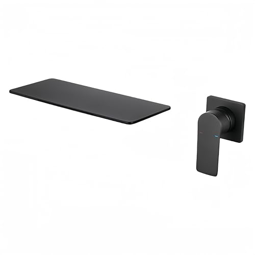 Robinet de lavabo dissimulé mitigeur encastré cuivre noir mat