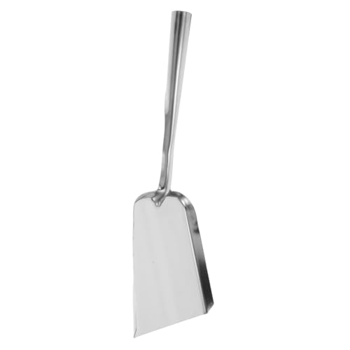 COOPHYA Pala De Acero Inoxidable Para Excavar Cenizas, Accesorios Para Fogatas, Paleta De Metal Para Desherbar Carbón, Rascador De Patio, Herramienta De Metal Para Tamizar Con Mango Largo