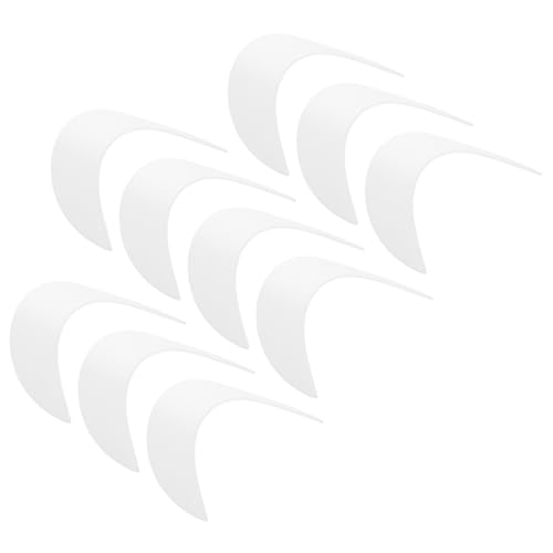 Holibanna 10pcs Hat Brim Inserts Plastic Hat Shaper Insert Baseball Cap Visor Insert Shape Tennis Hat Brim Liner Shaper Replacement White