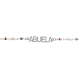 Pulsera Abuela con cristales de colores de Plata de Ley ajustable - Pulsera...