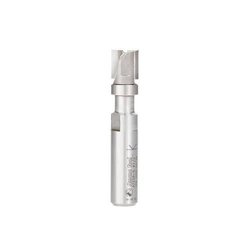 Image of Amana Tool 47228-S Carbide Tipped Flush Trim Plunge Template 1 /2 D x 1 /2 Inch CH x 1 /2 SHK w /Upper Ball Bearing Router Bit