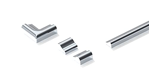 2 Stück 95 cm Schwallschutzleiste duschwasserstop Alu Schwallschutzprofil für Dusche Dichtleiste