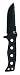 Benchmade - Fixed Adamas 375 Knife with Black Sheath, Drop-Point Blade, Plain Edge, Coated Finish, Black Handle