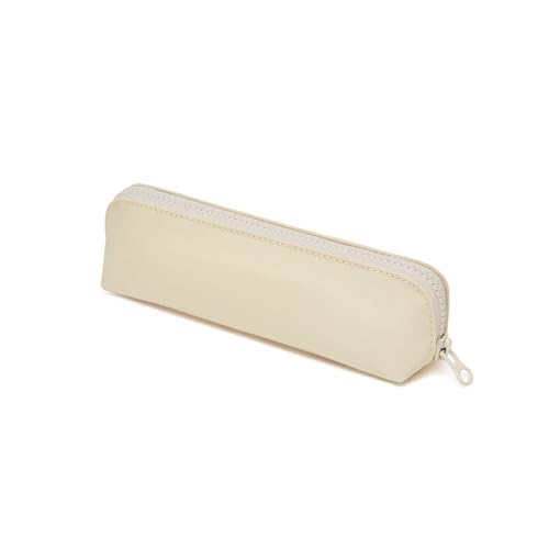 Image of Pencil Case Small Pencil Pouch Slim (Cream, Oxford)