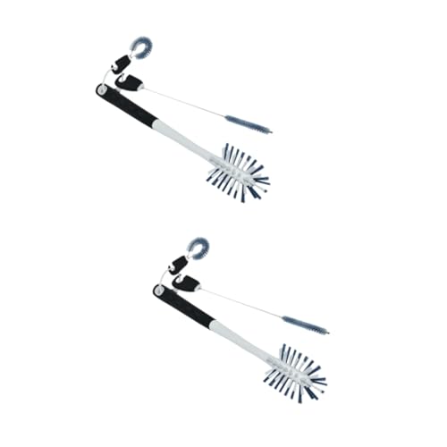minkissy 2pcs 3 1 Tile Brush Bottle Brush Test Tube Brush Straw Cleaner Insulated Tumblers with Straw Gap Brush