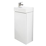 【公式店】コンパクト手洗セット 400幅 1枚扉 ホワイト LKCH400TFNS シングルレバー混合栓 単水栓 兼用 手洗器 400 40cm