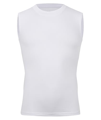 Youth Boy Girls Sleeveless Compression Shirt Kid Athletic Tank Top Quick Dry Basketball Football Undershirt