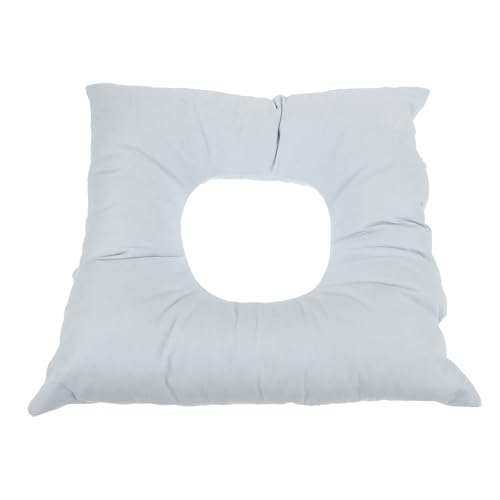 Almohada facial azul en U de algodón para mesa de masaje en salones 2