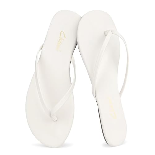 Image of Cheval Flat Leather Flip Flops for Women, Comfortable Dressy Thong Sandals 2026 Summer and Spring Vacation Essentials, Chanclas Para Mujer