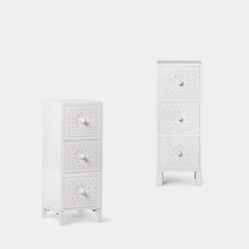 Mesitas de Noche Vintage 3 Cajones Marca KLAST