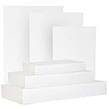 18 Christmas White Cardboard Gift Boxes with Lids for Xmas Holiday, Festive Wrapping, Clothes,...