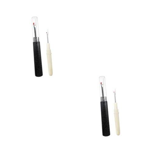 KALLORY 2sets Ergonomic Handle Seam Ripper Thread Cutter for Sewing Vintage Design for Professional Tailoring 2pcs*2