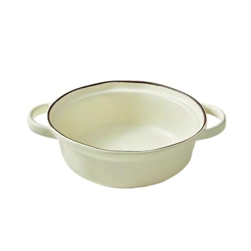 Cuenco Hondo Con Asa, 900 Ml Cuenco Hondo Y Ensaladera Grande De Cerámica Blanca Mate For Sopas, Pastas Y Guisos(White,900ML)