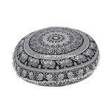 Coussin de sol rond mandala 81cm pouf indien bohème multicolore