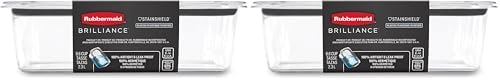 Rubbermaid Brilliance Food Storage Container, Large, 9.6 Cup | Cl...