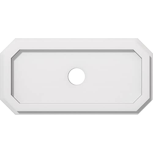 Ekena Millwork CMP18X9ED-02000 Emerald Architectural Grade PVC Contemporary Urethane Ceiling Medallions 18"W x 9"H x 2"ID x 6 1/4"C x 1"P