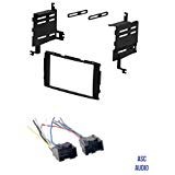 ASC Audio Car Stereo Radio Install Dash Kit and Wire Harness for Installing an Aftermarket Double Din Radio for 2007-2008 Hyundai Santa Fe Without Factory Navigation