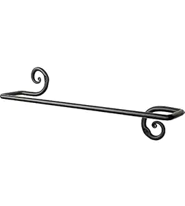 RTZEN Decorative Wrought Iron Towel Holder | Towel Bar Rack for Kitchen, Bathroom | Wall Mount Dish Towel Rod Hanger | Handmade by RTZEN-D'cor