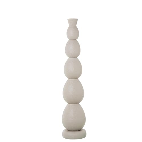 Vase de sol en métal blanc mat Ø21x99 cm pour décoration intérieure moderne