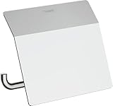 hansgrohe Toilettenpapierhalter AddStoris, Papierrollenhalter mit Abdeckung, Chrom, 1 Rolle