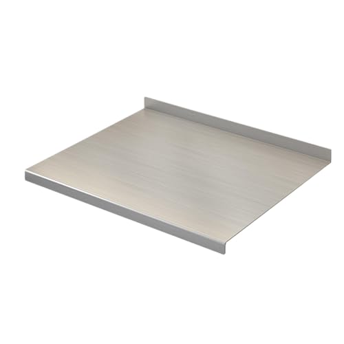 Placa de seguridad para alimentos de acero inoxidable con panel de preparación de 38 cm 2