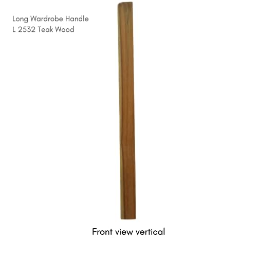 Image of Long Wardrobe Pull Handle 2532 Teak Wood (18 inch)
