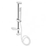 Vetrineinrete® Saliscendi Doccia Bianco e Silver con Doccino e Portasapone