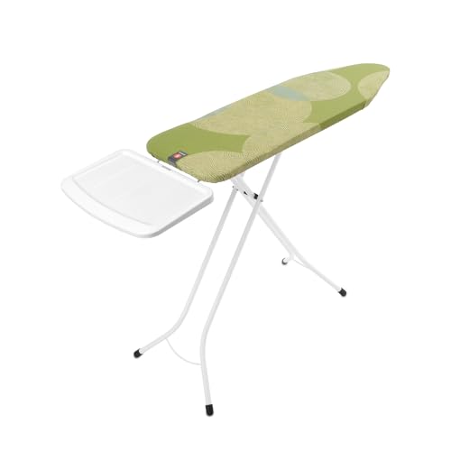 Image of Brabantia Comfort Ironing Board with Solid Steam Generator Rest | Medium (Size B) | Fairtrade Calm Rustle Cover | Adjustable Height (27-38 inch), XL Iron Rest, Easy Fold, Anti-Collapse Lock, Non-Slip Feet