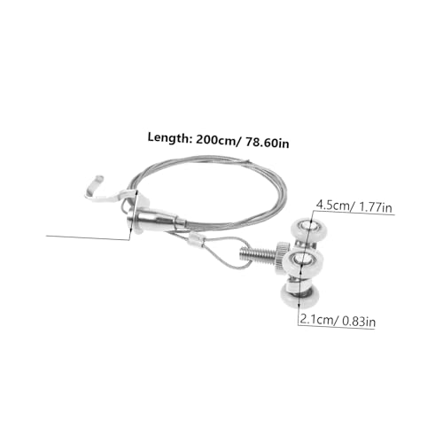 Image of Adjustable Wire Rope Hangers 2pcs Steel Picture Frame Hanging Hardware Photo