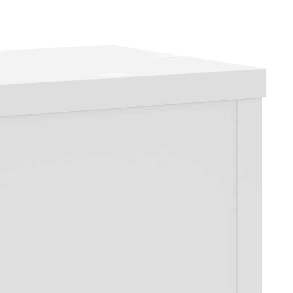 Stojak na rośliny 2 szt. biały 17 x 17 x 60 cm materiał drewnopochodny | Stabilna płyta wierzchnia, odporna na wilgoć, łatwa do czyszczenia, pusta wypełniana piaskiem, w zestawie uchwyt ścienny
