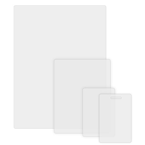 Image of Binditek 5 Mil Laminating Sheets, Assorted Sizes, Clear Glossy, 200 Pack