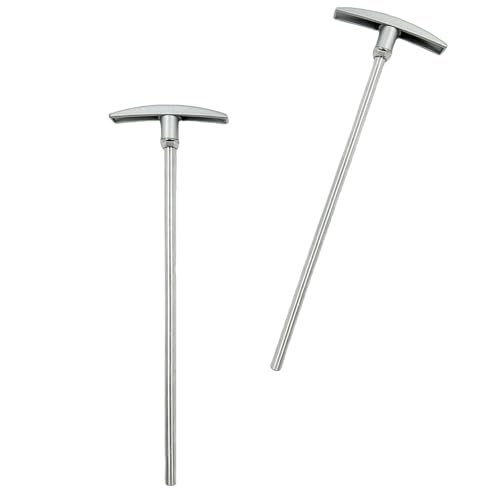 Image of RV Waste Valve Extension Kit 2-Pack (9 inch) - Heavy Duty TX9HPB Replacement Handle with Guide Rod, Compatible with Camper /Trailer Sewer Hose Systems