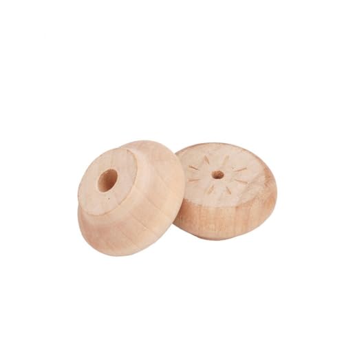 Patas elevadas de madera maciza para sofá y mueble de TV redondas C1 6