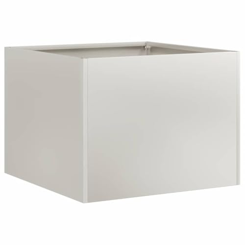 Pot de fleurs en acier inoxydable 40x40x30 cm pour jardin et terrasse