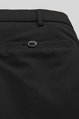 MEYER Hosen Business Chino Roma 9-344 - modern fit, hochwertige & Bequeme Wollhose, Schwarz (09), 58