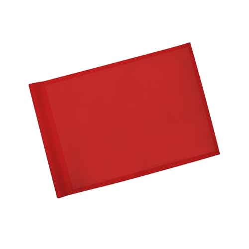 KINGTOP Golf Flag 20x14 Inch - Plain Red, 420D Nylon, Tube Inserted - Standard Putting Green Flags for Backyard Practice, Golf Courses, Country Club, 1-Pack