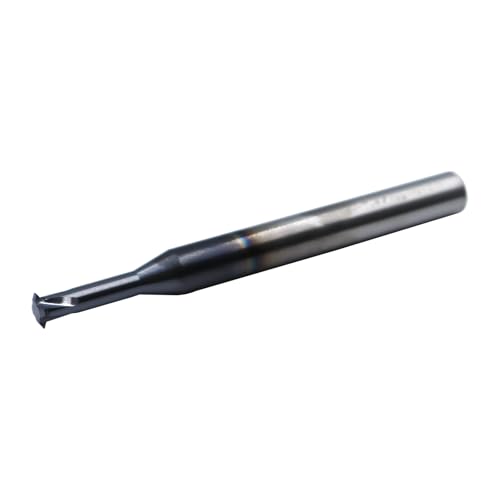 Image of 20-56 TPI Single Pitch 1 /4in Solid Carbide Thread end Mill,0.018in Cutting Diameter,Necked to Thread 0.5in Deep,4 Flute Bits Tool for Medium Hardness Steel, Brass, Iron
