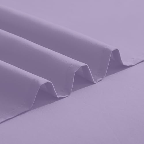 Image of Elegant Comfort Luxurious 1500 Premium Hotel Quality Microfiber Three Line Embroidered Softest 4-Piece Bed Sheet Set, Wrinkle and Fade Resistant, Twin /Twin XL, Lavender