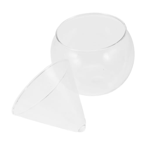 AUTSUPPL Vaso De Cóctel Creativo De Vidrio Borosilicato Transparente Copa De Balón Estable Con Base Pequeño Para Bebidas y Whisky