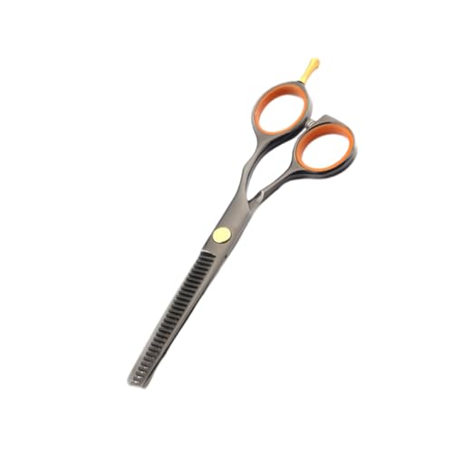 IWOWHERO Hairdressing Scissors for Professional Barbers and Home Use Teeth Cut Scissor Styling Tools for DIY Craft and Pet Grooming Black