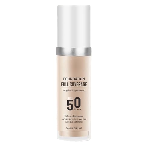  Foundation Líquida Ligera de Acabado Natural - Textura Fluida y Aterciopelada, Sin Efecto Máscara, Para Todo Tipo de Piel (01)