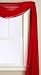 Luxury Discounts Beautiful Elegant Solid Red Sheer Scarf Valance Topper 38" X 216" Long Window Treatment Scarves