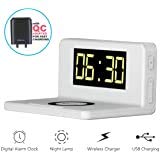 Portronics Freedom 4 with icons for digital alarm clock, night lamp, wireless charger, and USB charging.