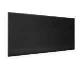 DHOME Cabecero de Polipiel o Tela AQUALINE Liso cabeceros Cabezal tapizado Cama Lujo (Polipiel Negro, 90cm (Camas 70/80/90))