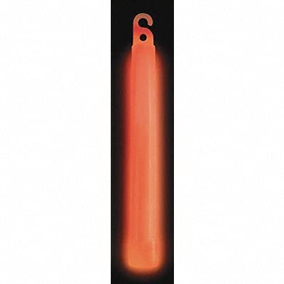 Cyalume Technologies 213-8814X Lightstick, Red, 12 hr, 6 in. L, PK10 Lighting